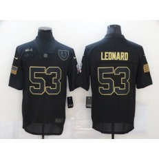 Indianapolis Colts #53 Darius Leonard Black 2020 Salute To Service Limited Jersey