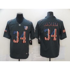 Las Vegas Raiders #34 Bo Jackson 2019 Salute To Service USA Flag Fashion Limited Jersey