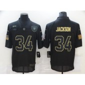 Las Vegas Raiders #34 Bo Jackson Black 2020 Salute To Service Limited Jersey