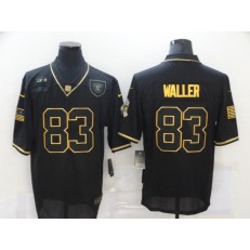 Las Vegas Raiders #83 Darren Waller Black Gold 2020 Salute To Service Limited Jersey