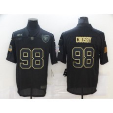 Las Vegas Raiders #98 Maxx Crosby Black 2020 Salute To Service Limited Jersey