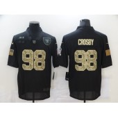 Las Vegas Raiders #98 Maxx Crosby Black Camo 2020 Salute To Service Limited Jersey
