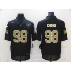 Las Vegas Raiders #98 Maxx Crosby Black Camo 2020 Salute To Service Limited Jersey