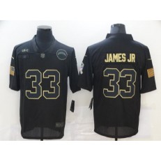 Los Angeles Chargers #33 Derwin James Black 2020 Salute To Service Limited Jersey