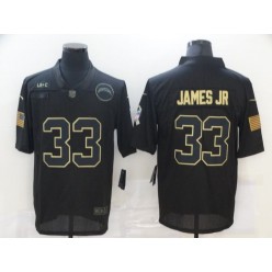 Los Angeles Chargers #33 Derwin James Black 2020 Salute To Service Limited Jersey