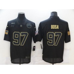 Los Angeles Chargers #97 Joey Bosa Black 2020 Salute To Service Limited Jersey