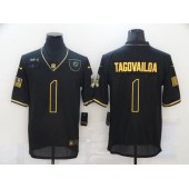 Miami Dolphins #1 Tua Tagovailoa Black Gold 2020 Salute To Service Limited Jersey
