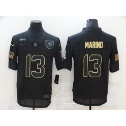 Miami Dolphins #13 Dan Marino Black 2020 Salute To Service Limited Jersey
