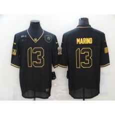 Miami Dolphins #13 Dan Marino Black Gold 2020 Salute To Service Limited Jersey