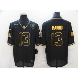 Miami Dolphins #13 Dan Marino Black Gold 2020 Salute To Service Limited Jersey