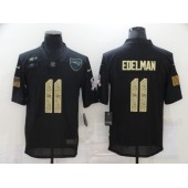 New England Patriots #11 Julian Edelman Black Camo 2020 Salute To Service Limited Jersey