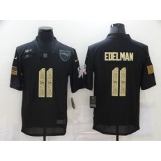 New England Patriots #11 Julian Edelman Black Camo 2020 Salute To Service Limited Jersey