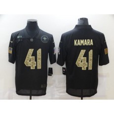 New Orleans Saints #41 Alvin Kamara Black Camo 2020 Salute To Service Limited Jersey