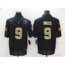 New Orleans Saints #9 Drew Brees Black Camo 2020 Salute To Service Limited Jersey