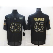 Pittsburgh Steelers #43 Troy Polamalu Black 2020 Salute To Service Limited Jersey