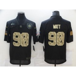 Pittsburgh Steelers #90 T.J. Watt Black Camo 2020 Salute To Service Limited Jersey