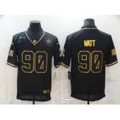 Pittsburgh Steelers #90 T.J. Watt Black Gold 2020 Salute To Service Limited Jersey
