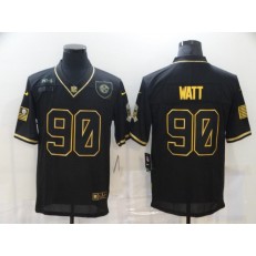 Pittsburgh Steelers #90 T.J. Watt Black Gold 2020 Salute To Service Limited Jersey