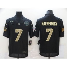 San Francisco 49ers #7 Colin Kaepernick Black Camo 2020 Salute To Service Limited Jersey