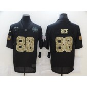 San Francisco 49ers #80 Jerry Rice Black Camo 2020 Salute To Service Limited Jersey