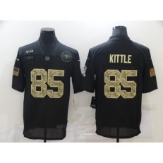 San Francisco 49ers #85 George Kittle Black Camo 2020 Salute To Service Limited Jersey