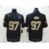 San Francisco 49ers #97 Nick Bosa Black Camo 2020 Salute To Service Limited Jersey