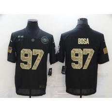 San Francisco 49ers #97 Nick Bosa Black Camo 2020 Salute To Service Limited Jersey