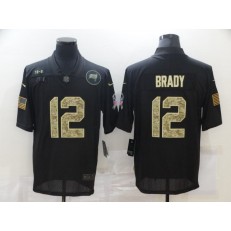 Tampa Bay Buccaneers #12 Tom Brady Black Camo 2020 Salute To Service Limited Jersey