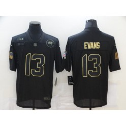 Tampa Bay Buccaneers #13 Mike Evans Black 2020 Salute To Service Limited Jersey