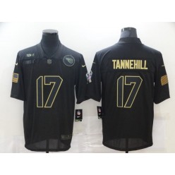 Tennessee Titans #17 Ryan Tannehill Black 2020 Salute To Service Limited Jersey