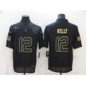 Buffalo Bills #12 Jim Kelly Black 2020 Salute To Service Limited Jersey