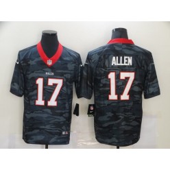 Buffalo Bills #17 Josh Allen Black Camo Limited Jersey
