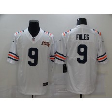 Chicago Bears #9 Nick Foles White 100th Season Vapor Untouchable Limited Jersey