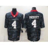 Dallas Cowboys #4 Dak Prescott Black Camo Limited Jersey
