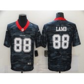 Dallas Cowboys #88 CeeDee Lamb Black Camo USA Flag Limited Jersey