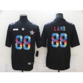 Dallas Cowboys #88 Ceedee Lamb Black Vapor Untouchable Rainbow Limited Jersey