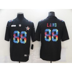 Dallas Cowboys #88 Ceedee Lamb Black Vapor Untouchable Rainbow Limited Jersey