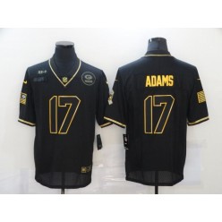 Green Bay Packers #17 Davante Adams Black Gold 2020 Salute To Service Limited Jersey