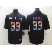 Los Angeles Rams #99 Aaron Donald Black Vapor Untouchable Rainbow Limited Jersey