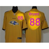Baltimore Ravens #88 Dez Bryant Yellow Team Big Logo Vapor Untouchable Limited Nike Men Jersey