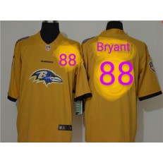 Baltimore Ravens #88 Dez Bryant Yellow Team Big Logo Vapor Untouchable Limited Nike Men Jersey