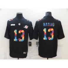 Miami Dolphins #13 Dan Marino Black Vapor Untouchable Rainbow Limited Jersey