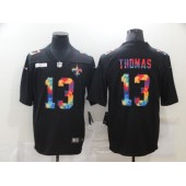 New Orleans Saints #13 Michael Thomas Black Vapor Untouchable Rainbow Limited Jersey