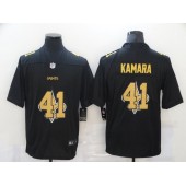 New Orleans Saints #41 Alvin Kamara Black Shadow Logo Limited Jersey