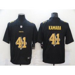 New Orleans Saints #41 Alvin Kamara Black Shadow Logo Limited Jersey