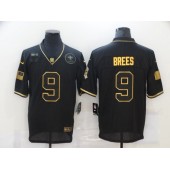 New Orleans Saints #9 Drew Brees Black Gold 2020 Salute To Service Limited Jersey