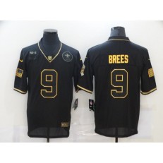New Orleans Saints #9 Drew Brees Black Gold 2020 Salute To Service Limited Jersey