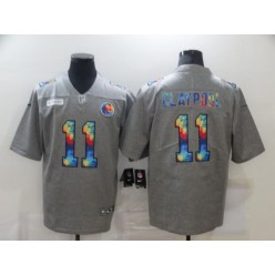 Pittsburgh Steelers #11 Chase Claypool Gray Vapor Untouchable Rainbow Limited Jersey