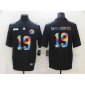 Pittsburgh Steelers #19 JuJu Smith Schuster Black Vapor Untouchable Rainbow Limited Jersey