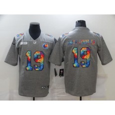 Pittsburgh Steelers #19 JuJu Smith-Schuster Gray Vapor Untouchable Rainbow Limited Jersey